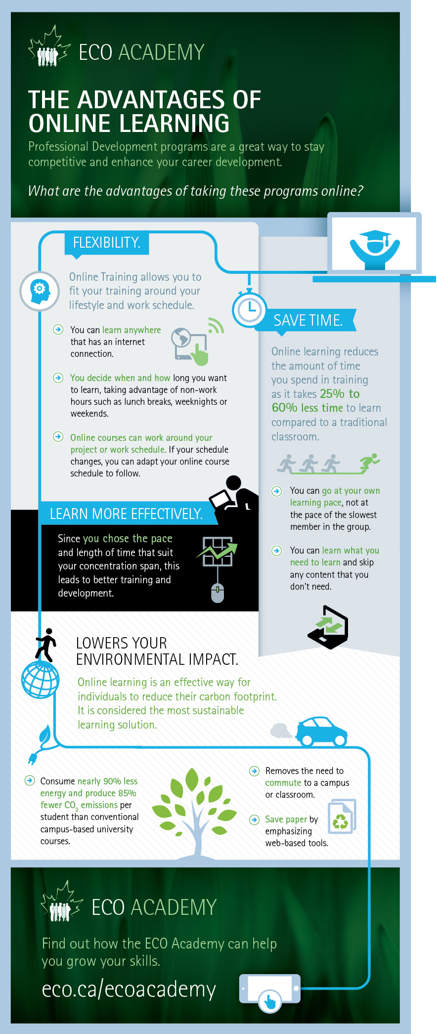 Infographic Advtanges of Online Learning