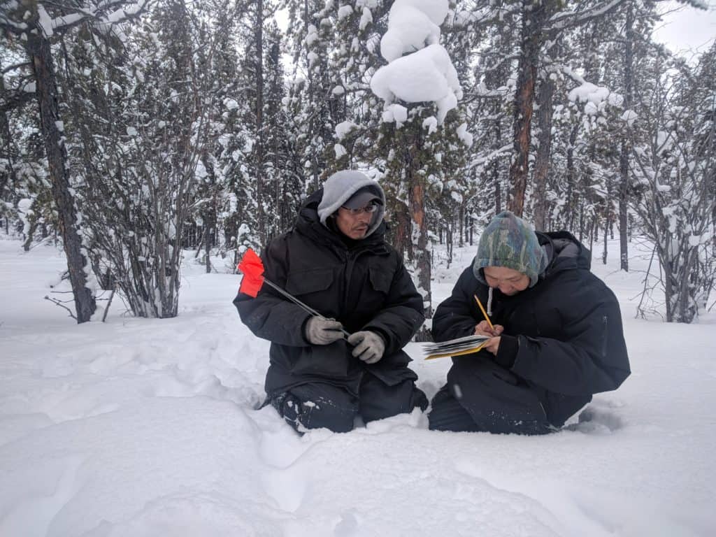 BEAHR environmental students taking notes out in the field